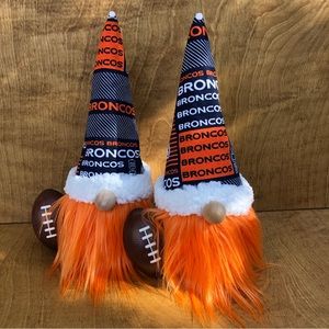 ORANGE beard Broncos Gnome NFL Football Sports Fan Denver Blue Hat